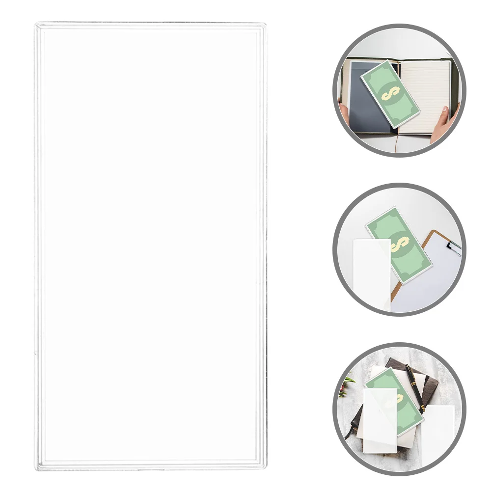 

6Pcs Plastic Commemorative Banknote Holders Clear Money Cases Portable Bill Storage Organizer Box for Paper Money Collection