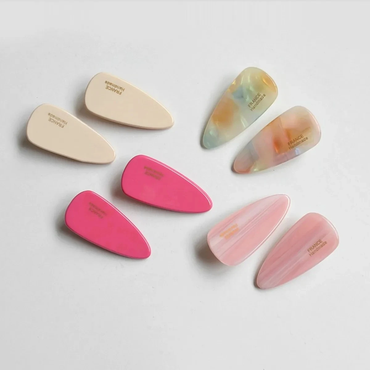 Mini Oval Duckbill Hair Clips for Women Candy Color Hairpin Barrettes Marble Texture Duckbill Clip Girl Hair Accessories jewelry