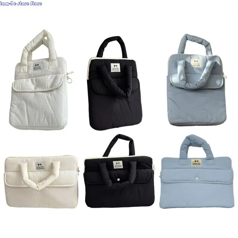 

D0UA Shock Absorbent Laptop Case With Reinforced Handle Soft Protective Lining Computer Accessory for 11 13 14 15 15.6inch