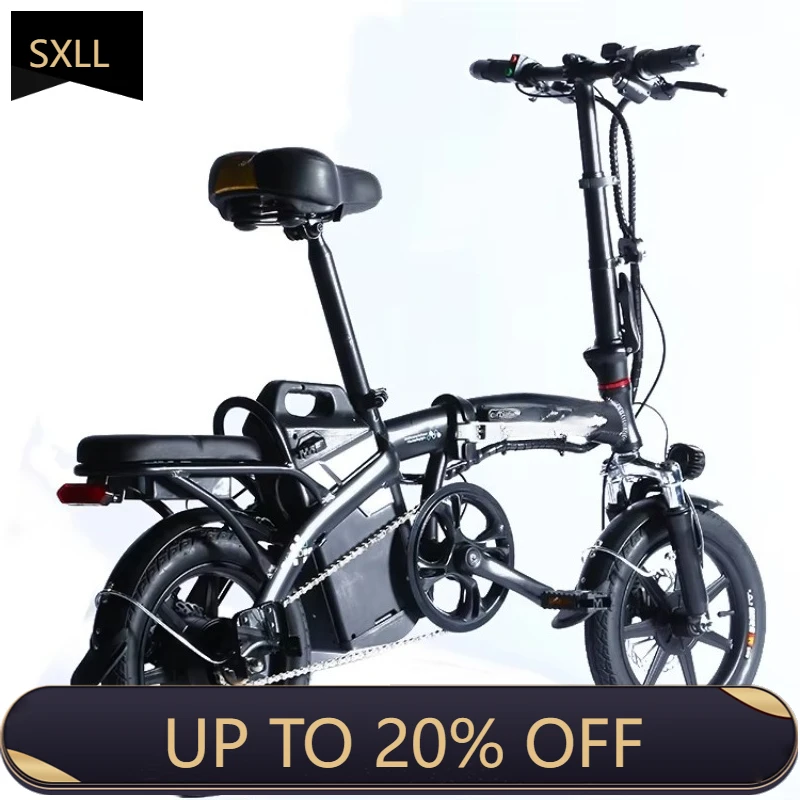 SXLL  2024 Wholesale Factory Portable Electric Bike Folding Electric Bike 36v 350w 14 Inch Electric Bike Folding Box