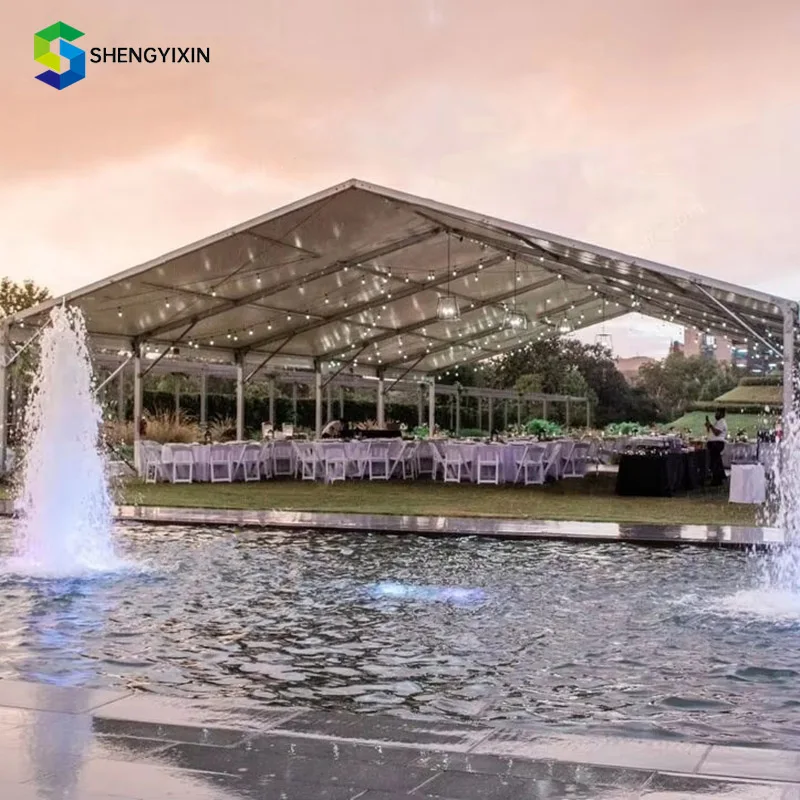 Manufacturer Custom Romantic Clear Church Big Shape Wedding Party Event Aluminum Frame Tent for 50-500 People