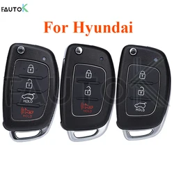 Smart Car Key Shell Remote Control Flip Folding Car Fob for Hyundai IX35 IX45 Accent I40 HB20 SANTA FE Solaris 3/4 Buttons