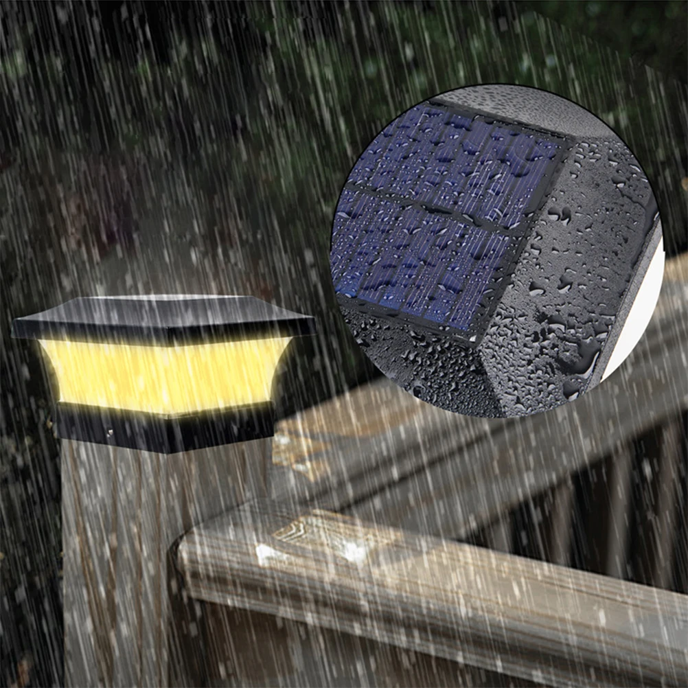 

Light Outdoor Pillar Lamp Waterproof Post Lights for Garden Patio Balcony Full Solar Powered Durable Stylish Easy Garden