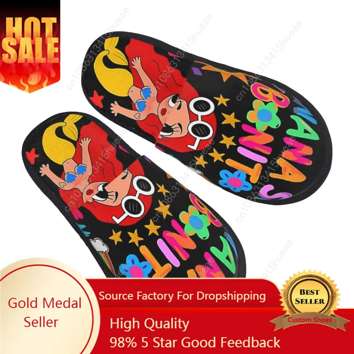 

Custom Manana Sera Bonito Colombian Singer Karol G Soft Memory Foam House Slippers Women Comfy Warm Anti-skid Sole Slipper