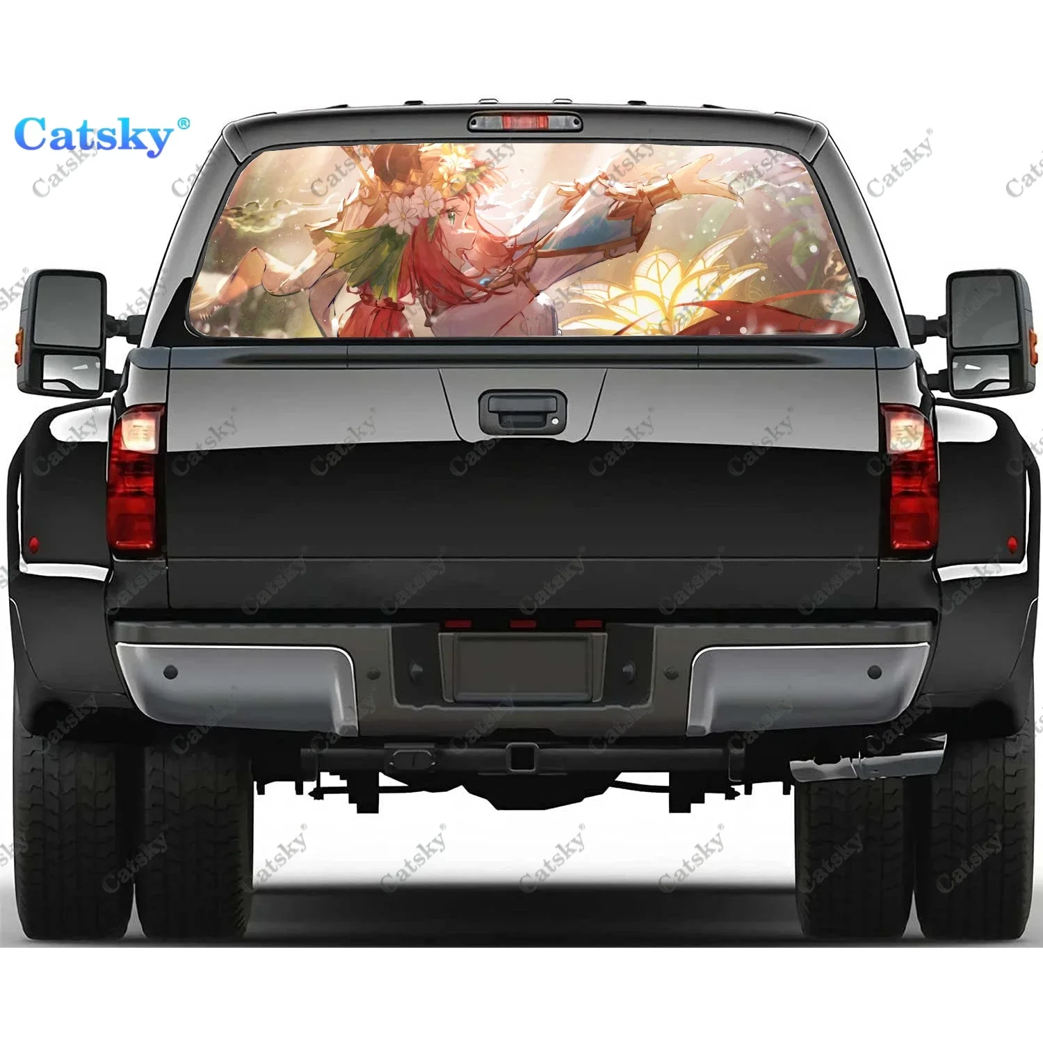 

Genshin Impact Nilou Rear Window Decals for Truck,Pickup Window Decal,Rear Window Tint Graphic Perforated Vinyl Truck Sticker
