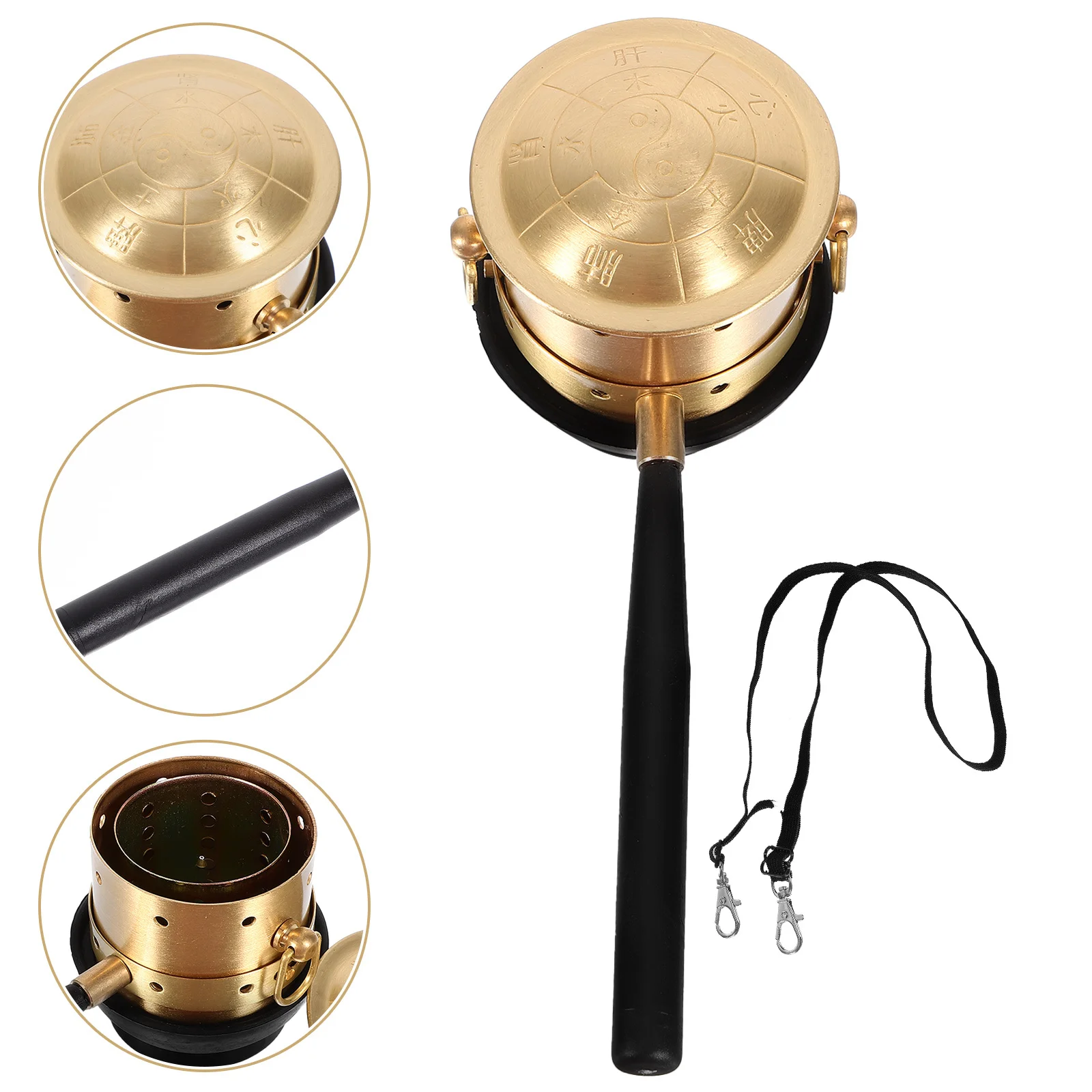 

1Set Copper Moxibustion Pot Moxa Burner Pure Copper Moxibustion Box Simple Practical Warm Body Care Handheld Massager