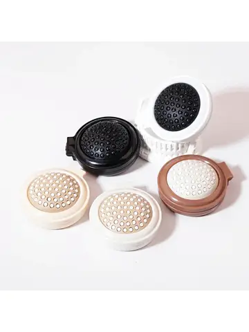 1pc Mini folding head massager mirror anti-static styling accessories portable travel hair brush comb Special for real hair wigs