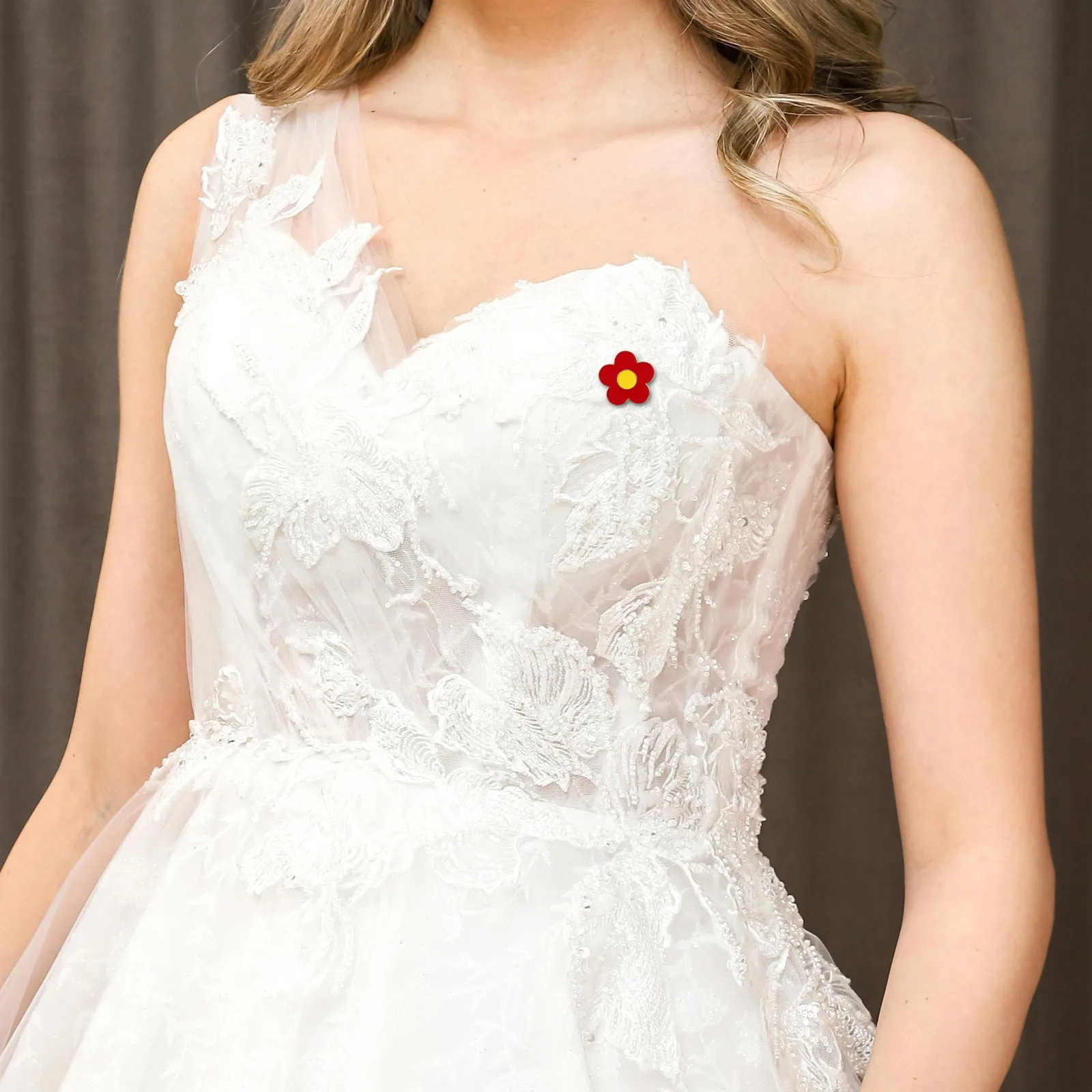 10 pçs flor vermelha lapela broche pino para mulheres vestido terno saco chapéu acessório floral pino crachá flor broches para mulher