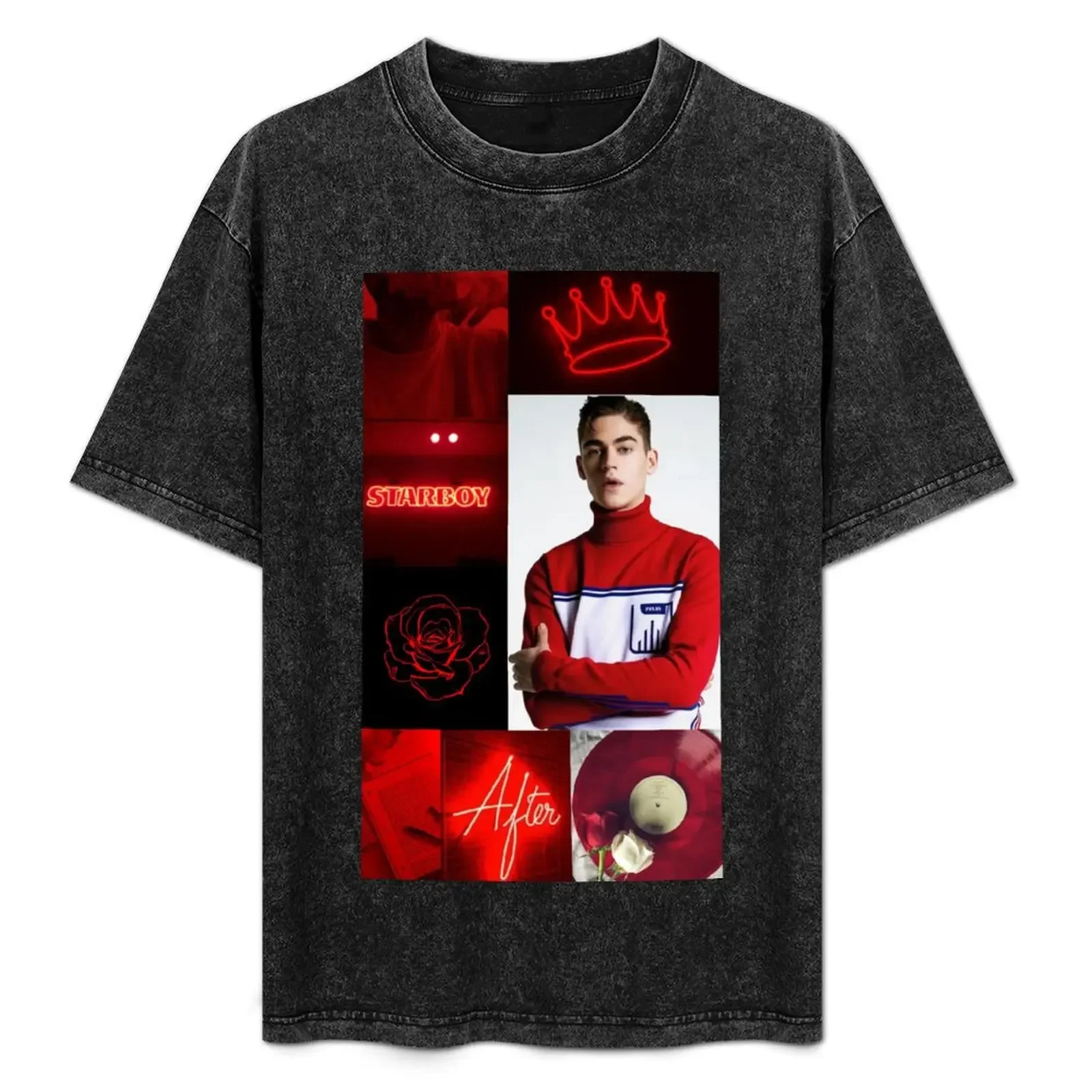 

Hero Fiennes Tiffin in Red T-Shirt anime shirt affliction shirts plus sizes Men's t-shirts