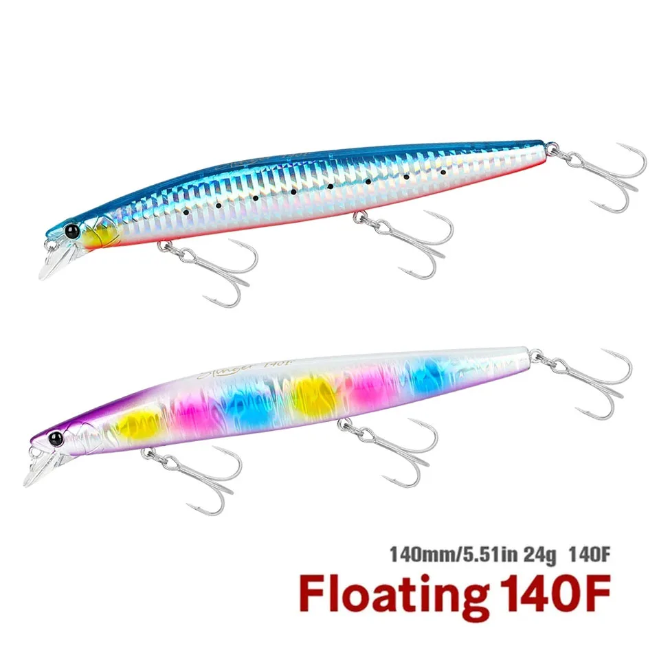 TSURINOYA  STINGER  140F Ultra-long Casting Floating Minnow140mm 24g Artificial Large Hard Bait Tungsten Weight Sea Fishing Lure