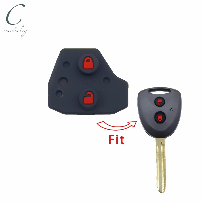 Cocolockey Silicone Car Key Pad Fit for Toyota Avanza Wigo Grand 2016-2018 for Daihatsu Xenia Alza Myvi Axia 2button Remote Key