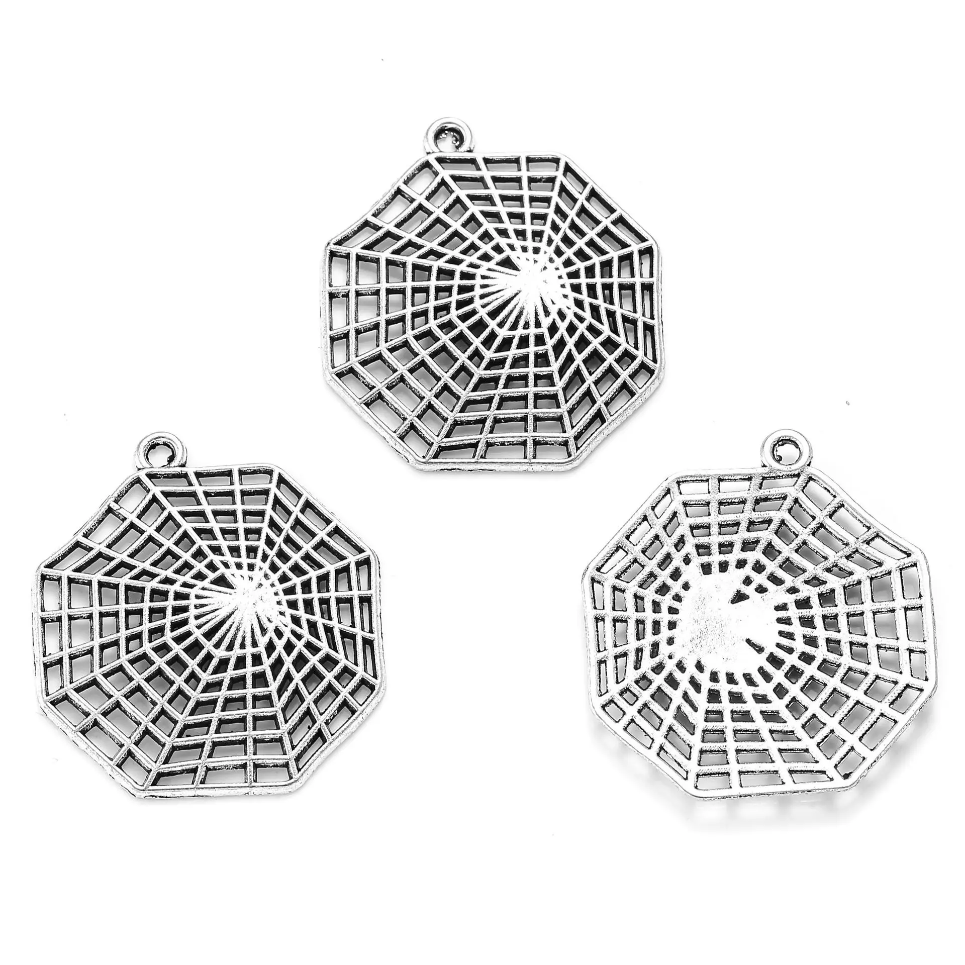 3 шт., 55*55 мм, подвеска из сплава, большая подвеска в виде паутины, поделки H1123