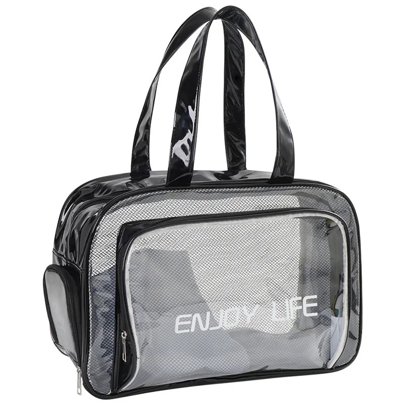 Clear Toiletry Bag Thick Transparent Cosmetic Bag Waterproof  Large Luggage Organizer Storage