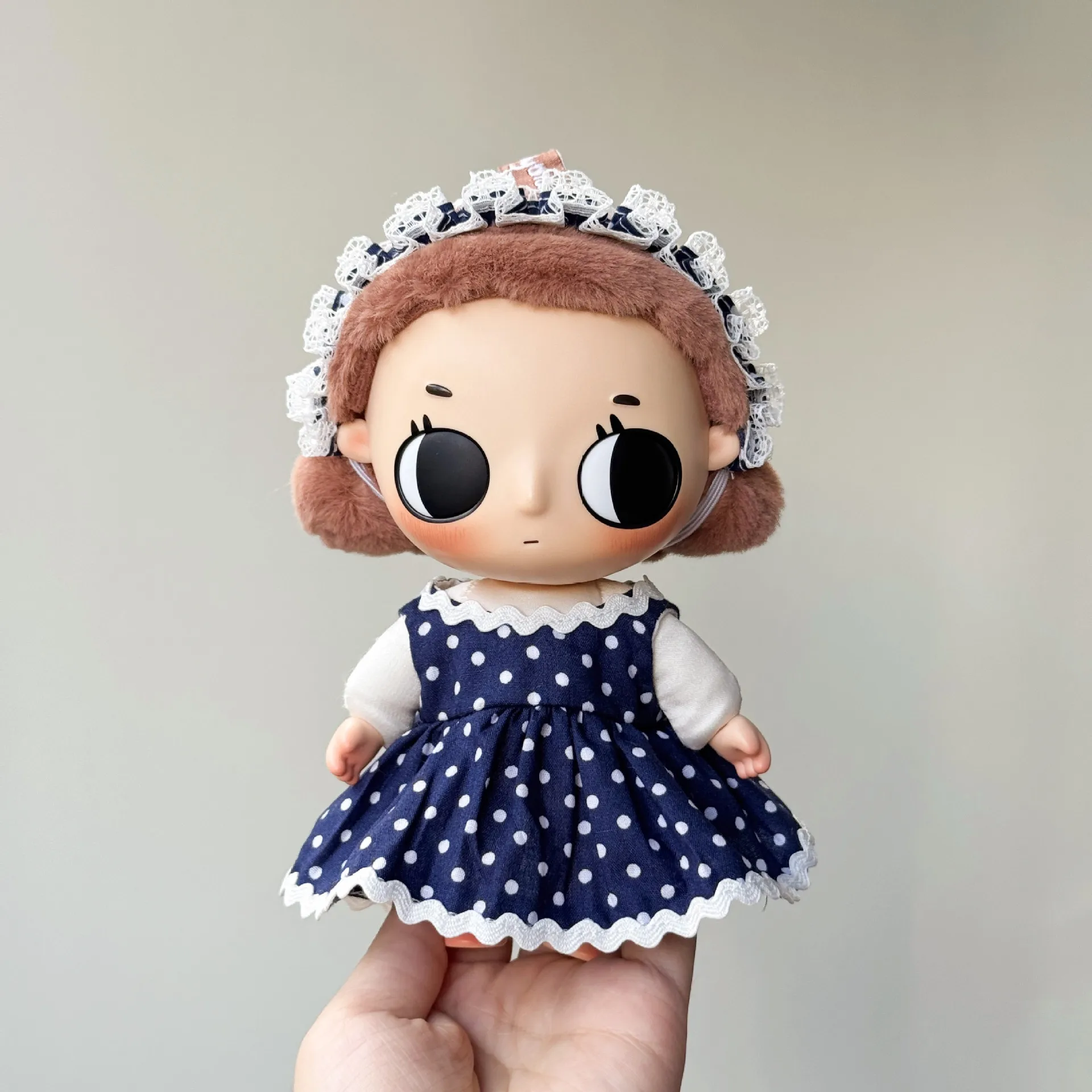 Polka Dot Doll Dress Fits Nyota & Crybaby Cute Mini Doll Outfit Accessories, Doll Not Included