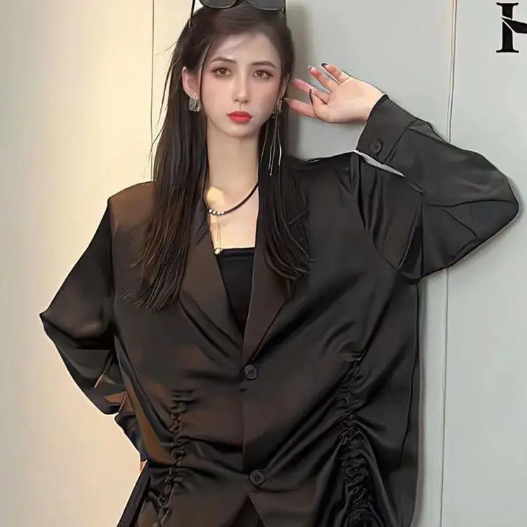 

plus Size 300 Pou Women's irt Korean Sle Office Commute Loose Fit Dstring Casual irt for All Body pes