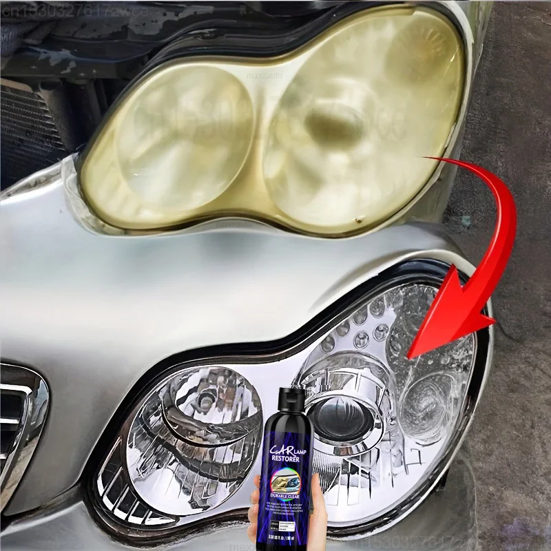 Car Headlight Restoration Polishing Kits Headlamp Scratch Remover Repair Cleaning Paste Remove Oxidation Headlight Polish Liquid