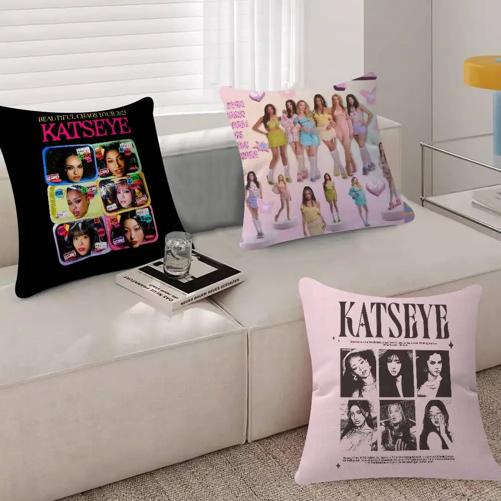 Immagine 4: Fodera per cuscino Kpop Hot Girl K-KATSEYE per camera da letto e divano del soggiorno, fodera decorativa per cuscino