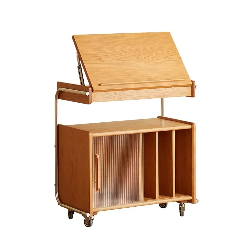 

Japanese trolley bookshelf living room bedroom retro edge table removable magazine cabinet