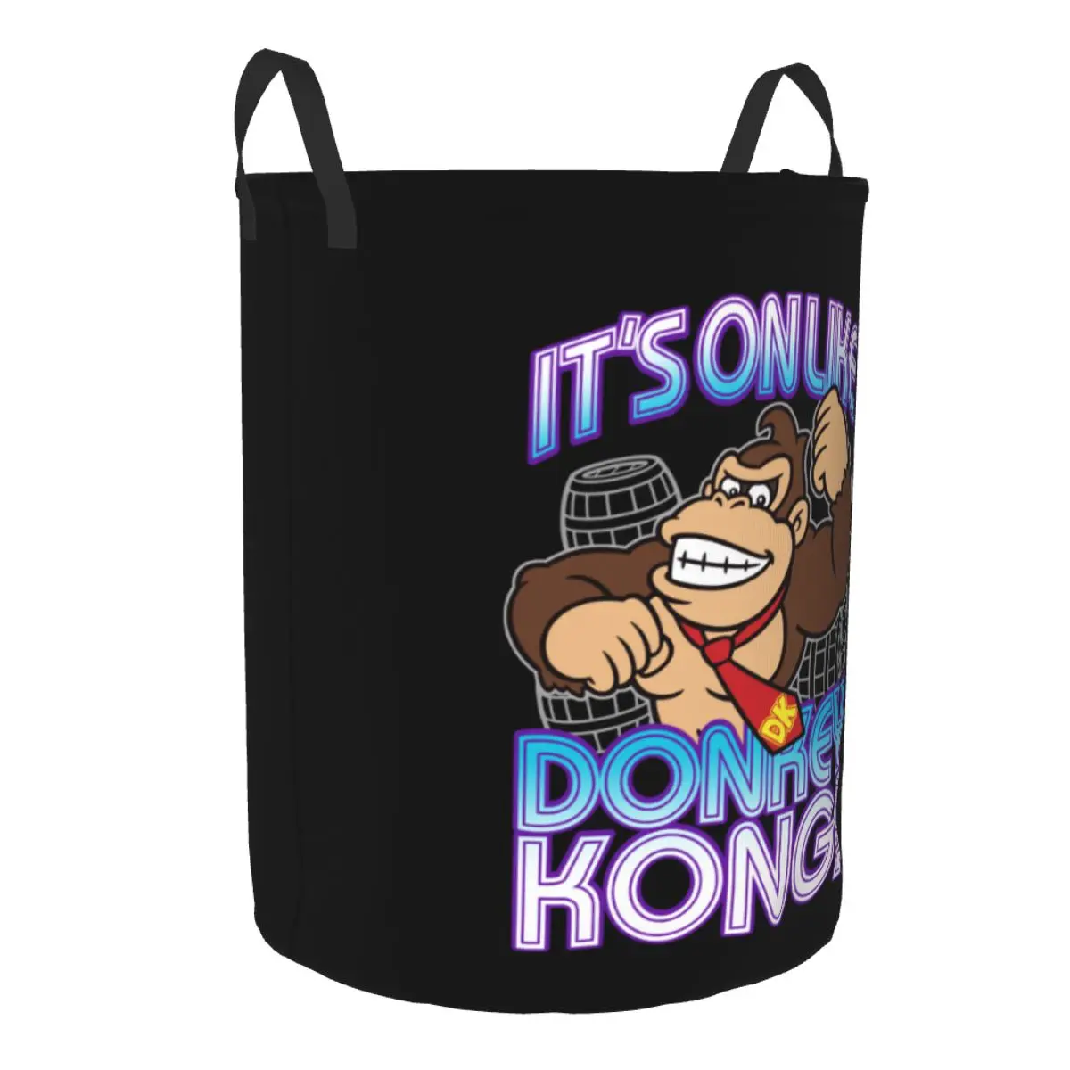 Custom It's On Like Donkey Kong Laundry Hamper Large Clothes Storage Basket Gorilla Toys Bin Organizer for Nursery