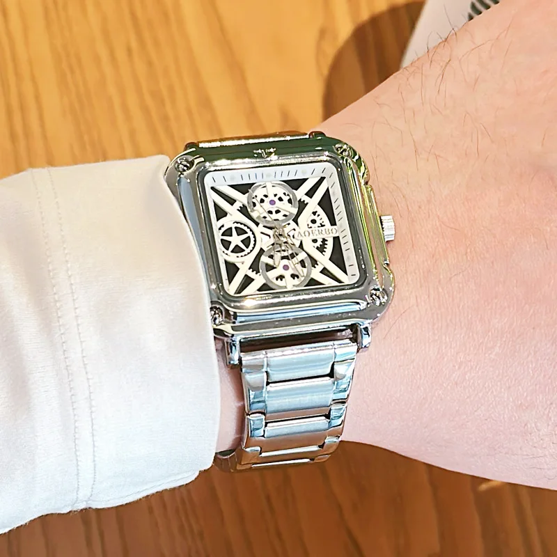 Large dial unisex square men's watch, suitable for men and women, suitable for both men and women, high-quality luxury watches