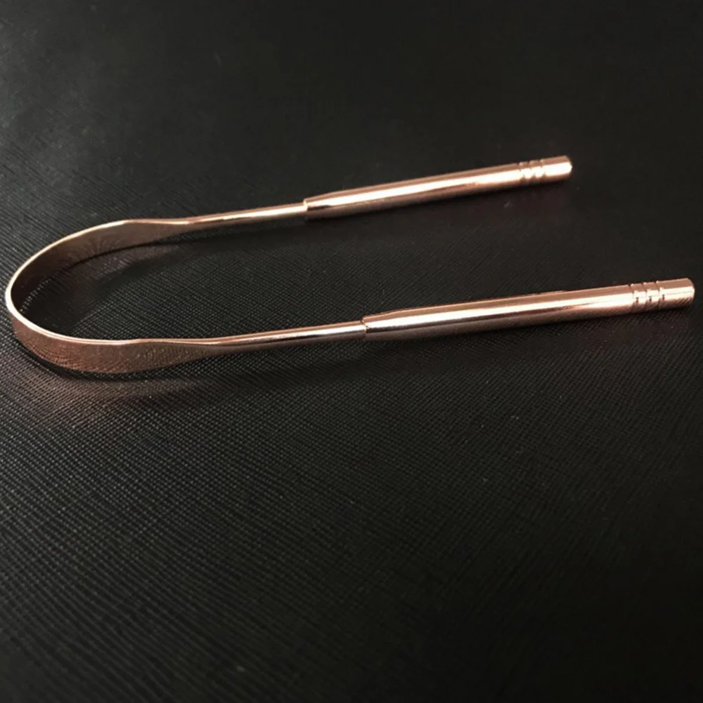 

2pcs Stainless Steel Tongue Cleaner Scraper Adjustable For Oral Care Bad Breath Plaque Removal Tool Fits Sizes Hygiene