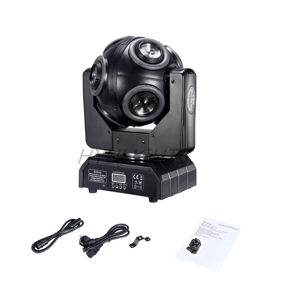 2 Stück LED Moving Head Football Light 8x15W RGBW 4in1 Mit Halo RGB 360 ° Unendlich Rotierender Strahl-Stroboskop DJ Bar DMX512 Bühneneffekt – Detail 4