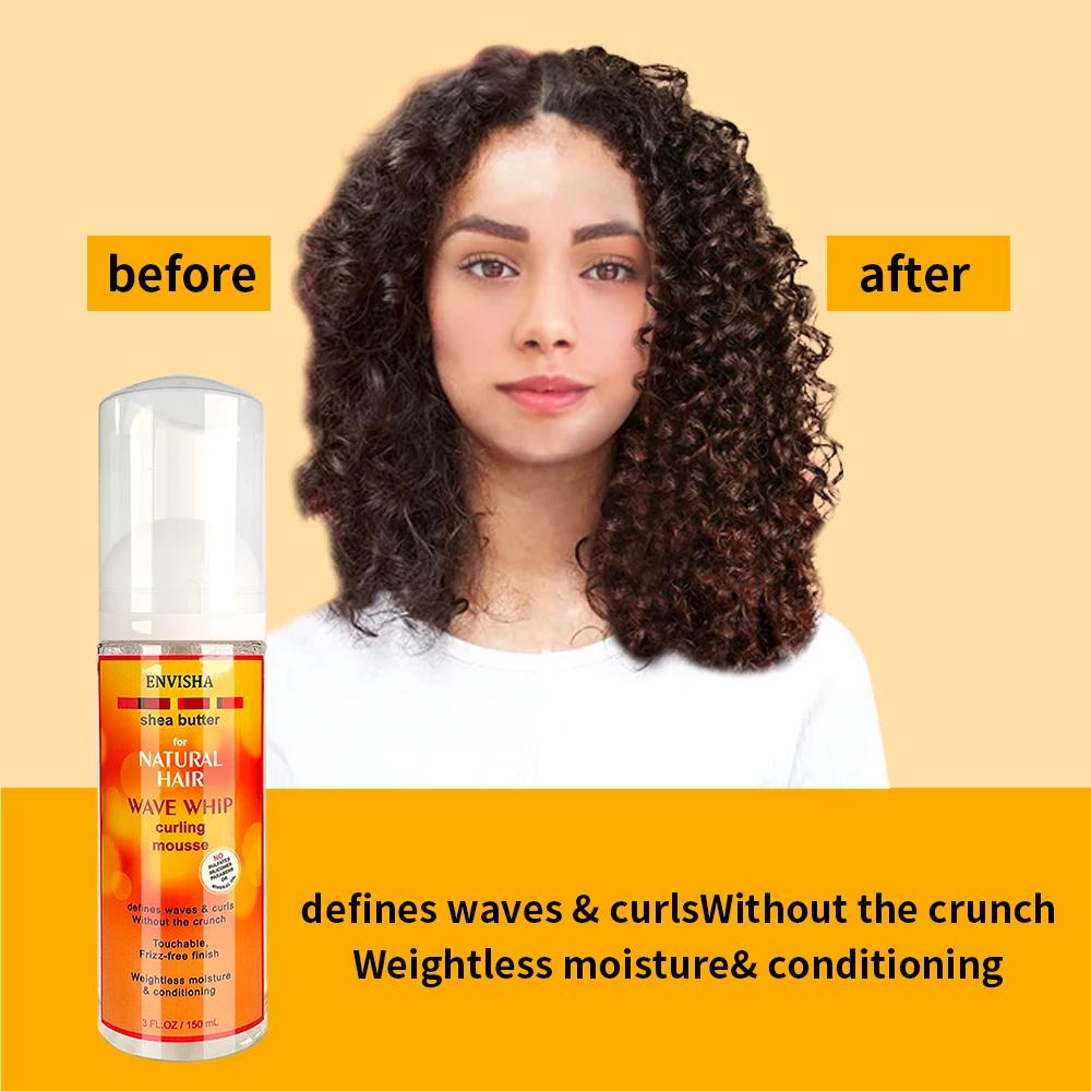 ENVISHA Curly Hair Bounce Haarpflege-Styling-Mousse, Curling Boost Cream, Styling-Schaum, feuchtigkeitsspendender Relaxer für Perücken, natürliches Elastin – Detail 4