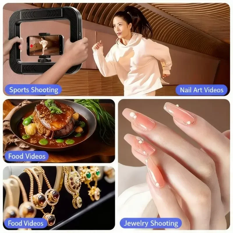 ثلاثة ألوان يعتم حلقة قفص أرنب ملء ضوء صورة شخصية البث المباشر التصوير الفوتوغرافي الخفيفة مع بلوتوث صورة شخصية عكس الشحن