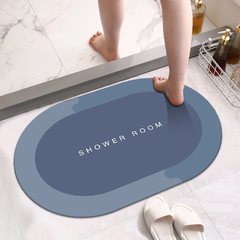 Bathroom floor mat Soft diatom mud Toilet water-absorbing non-slip foot mat Toilet entry door mat Quick drying mat