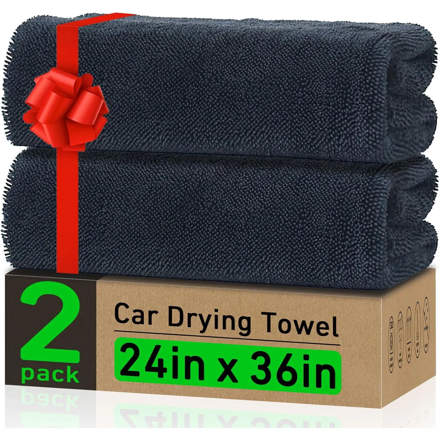 Car Wash Towel 1200GSM Double Sided Towel Car Detailing Twisted Braid Cloth Super Absorbent Rag for Car Home Washing Accessories