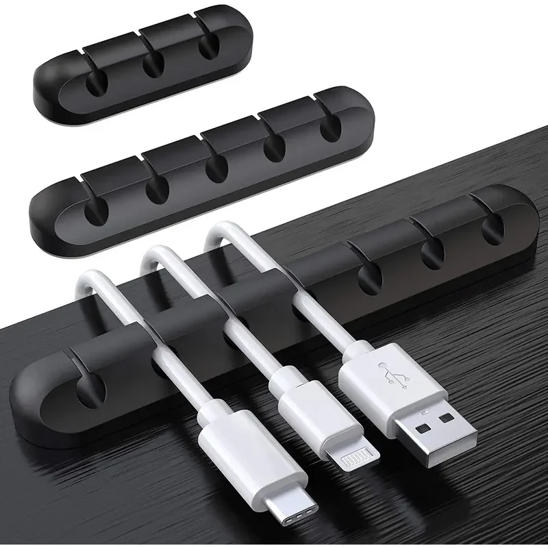 1/2pcs Cable Fixing Clips Cable Management Cable Organiser Clips Silicone Self-Adhesive Suitable for Desktop USB Charging Cables