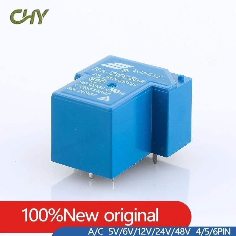 1/25Pcs/Lot Power relay SLA-05VDC-SL-A SLA-12VDC-SL-A SLA-24VDC-SL-A -C T90 30A 4PIN 5PIN 6PIN 5V 12V 24V 48V Time Relay