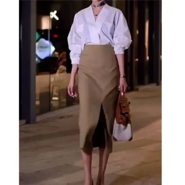 

Early Autumn Danon Two-Piece Set Ele Beautiful Long Dr Commute Premium Feeling irt Dr Faionable Ensemble