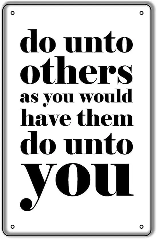 

Забавные металлические таблички с надписью «Делайте другим то, что бы хотели, чтобы вас сами они делали» — декор для дома, таблички на дверь — алюминий