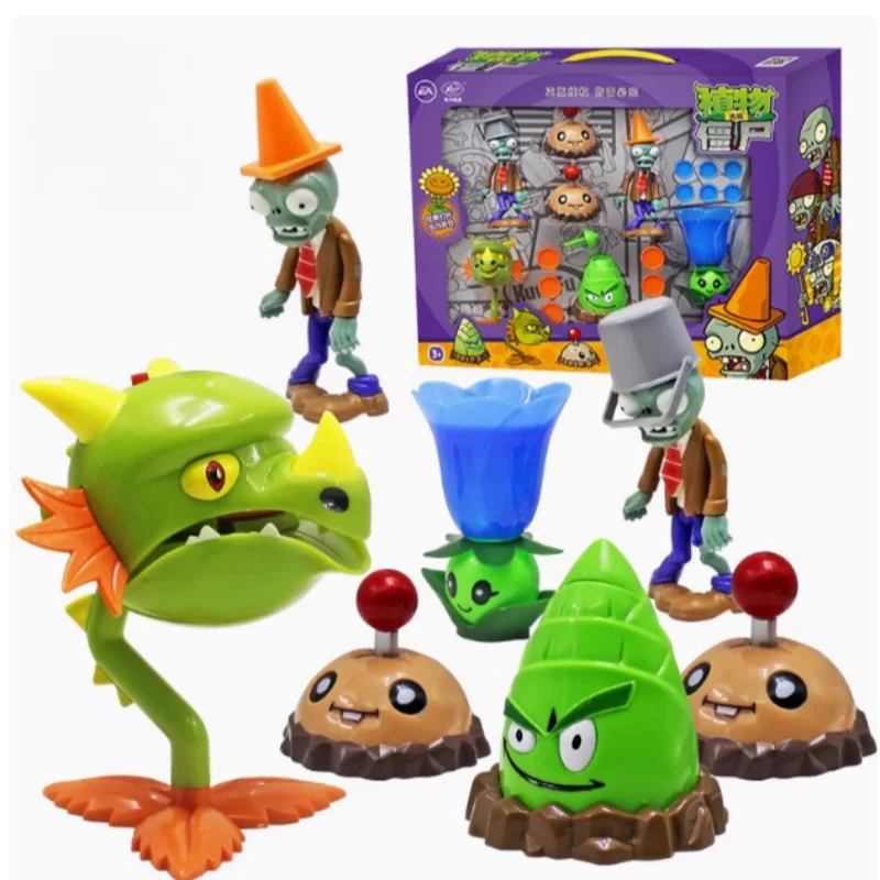 Plants Vs Zombies 2 Pvz Toy Sound-Light Can Launch Model Toy Conehead Zombie Potato Mine Moonflower Snapdragon Peashooter