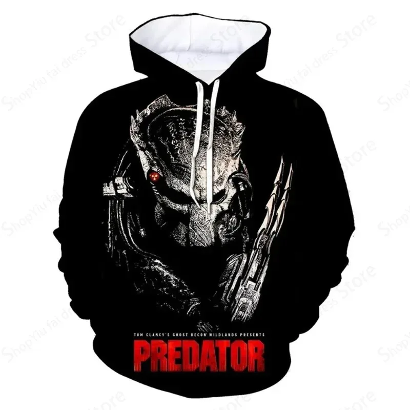 الرجال هوديي ثلاثية الأبعاد فيلم المفترس مطبوعة الجرافيك هوديي الرجال والنساء المألوف سوبر ديفيد قميص البلوز الأولاد معطف المرأة #6