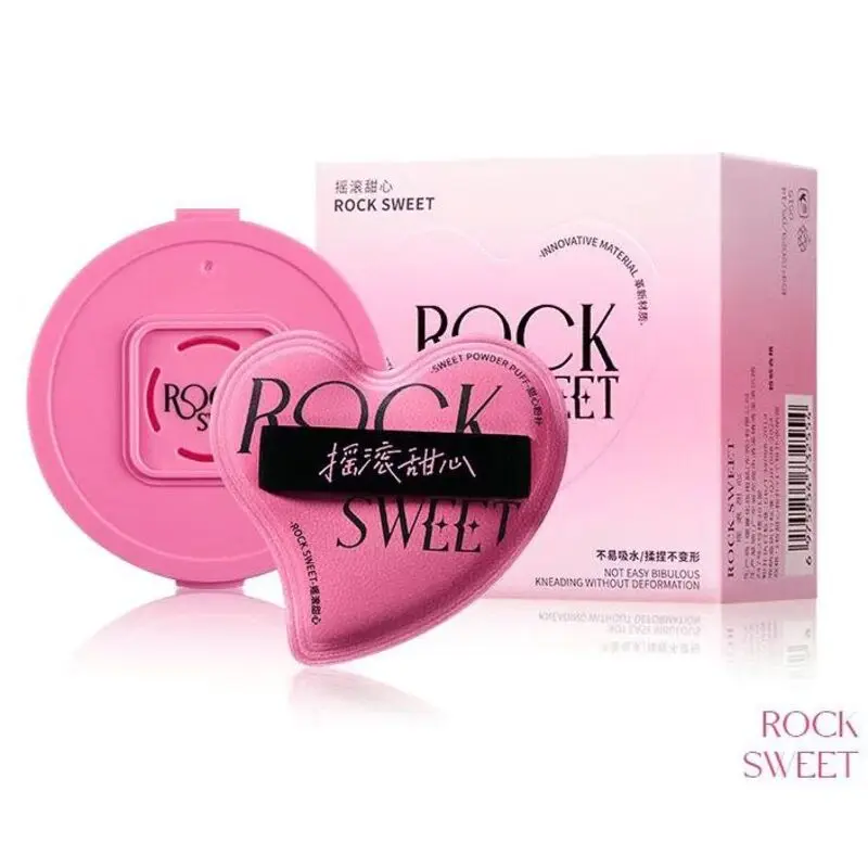 

Rock Sweetheart Powder Puff, Dry And Wet Dual-purpose, Multi-effect, Comfortable Cushion Powder Puff, No Powder Intake