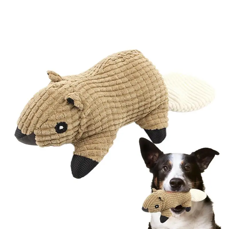 

Squirrel Dog Squeaky Toy Chew Teething Toys With Squeaker Enrichment Toys Stuffed Animal Dog Toy For Training Indoor