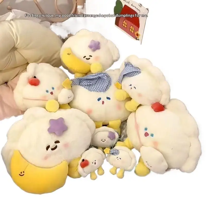 Non-Toxic Dumpling Plush Stuffed Pillow Soft Adorable Cartoon Cushion Doll Toy for Toddlers Gift Bedroom Sofa Decor