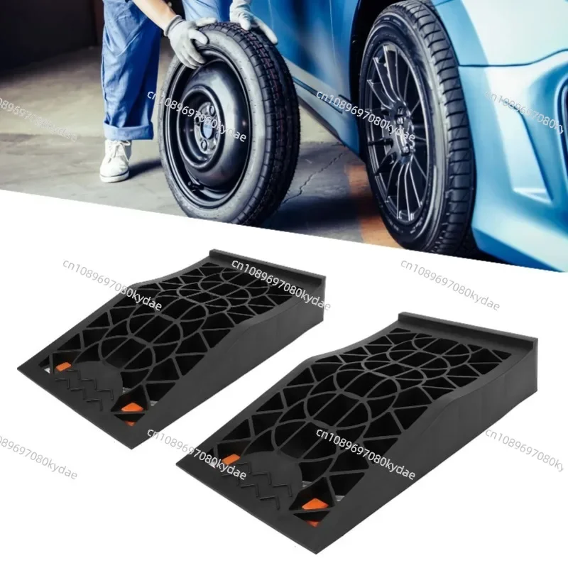 

2Pcs 2.44in Low Profile Heavy Duty Tire Ramps Vehicle Safe Lifting Auto Maintenance Support Stand