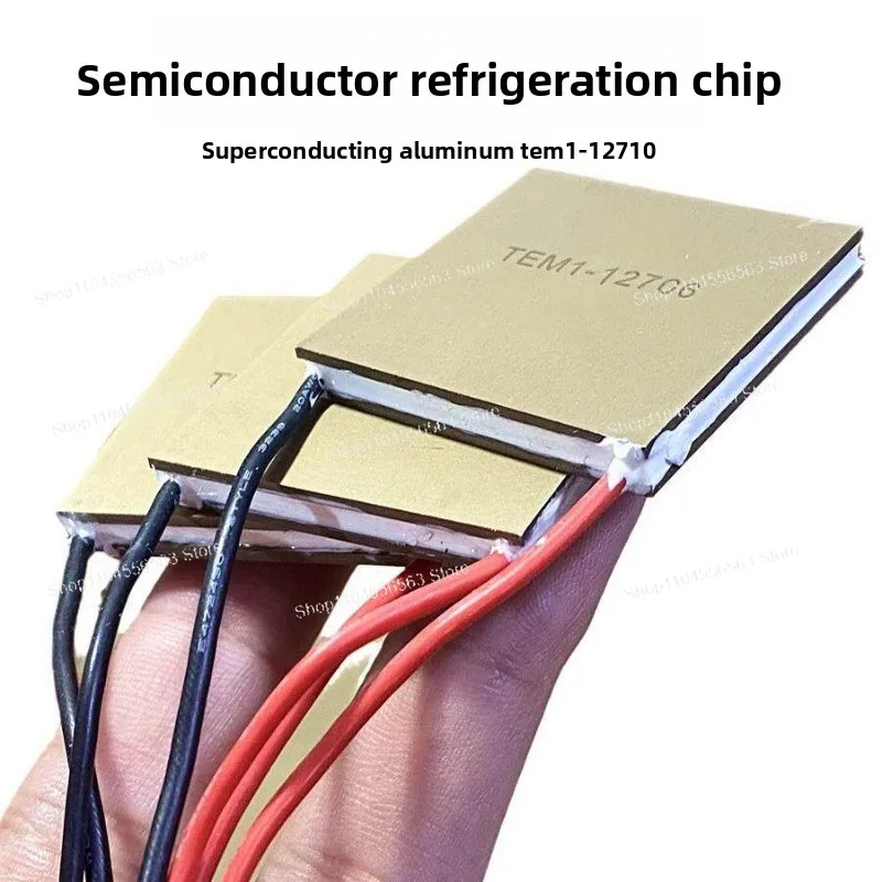 Superconducting Aluminum 12V Semiconductor Refrigeration Sheet TEM1-12710 High Power 40 * 40MM Refrigerator, Red Wine Freezer