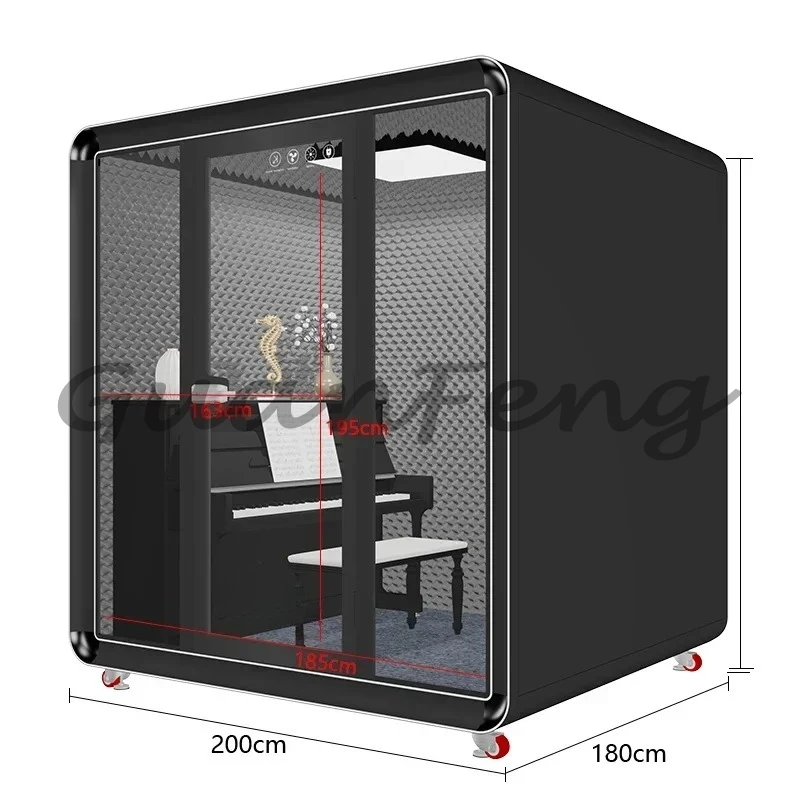 مستودع منزلي صامت عازل للصوت، خزانة كشك الهاتف، غرفة ممارسة الأغنية، استوديو تسجيل متنقل، داخلي صغير #6
