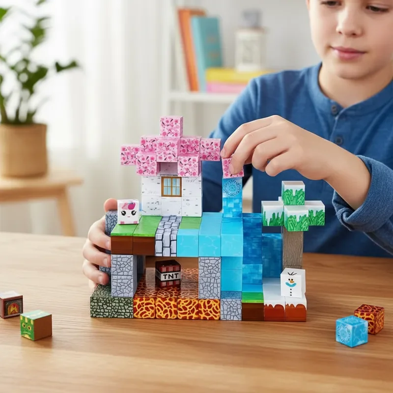 Magma Forest 150-delige magnetische blokken Gratis montage STEM Creatieve bouwset Educatief cadeau Kerstcadeau Kinderen