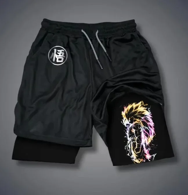 2025 Nuovi Uomini Y2k di Grandi Dimensioni Dragon Ball Ispirazione Pantaloncini da Uomo Casual Stile Sportivo Stampato Traspirante Uomini di Estate Anime Breve