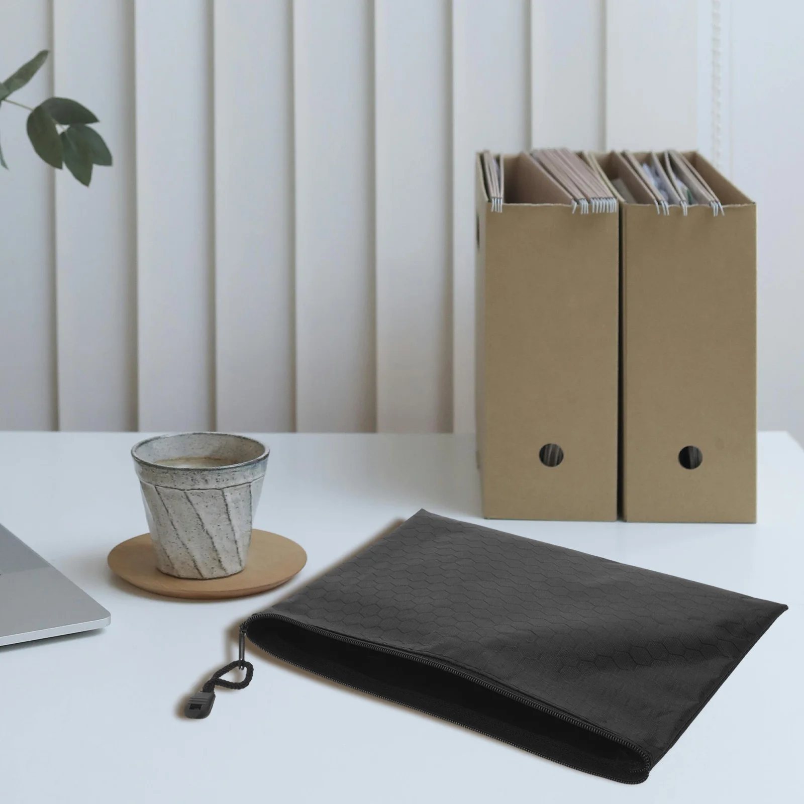

18x24CM Storage Bag Oxford Cloth File Organizer Blue Zipper Pouch For Documents Students School Use Portable Container