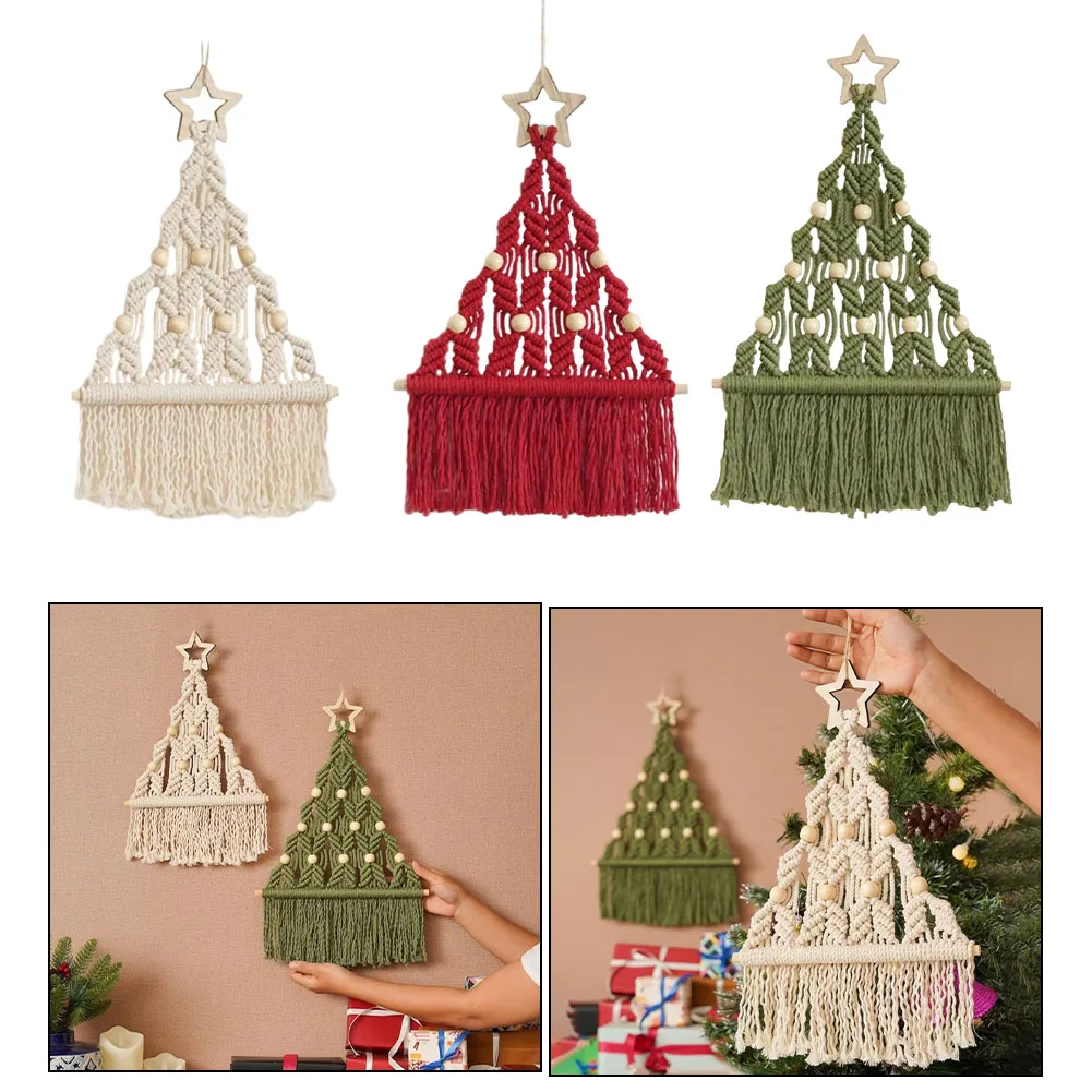 

1 Set DIY Material Pack Bohemian Tassel Design Home Decoration Handiwork Wall Hanging Christmas Tree Macrame Diy Woven Decor