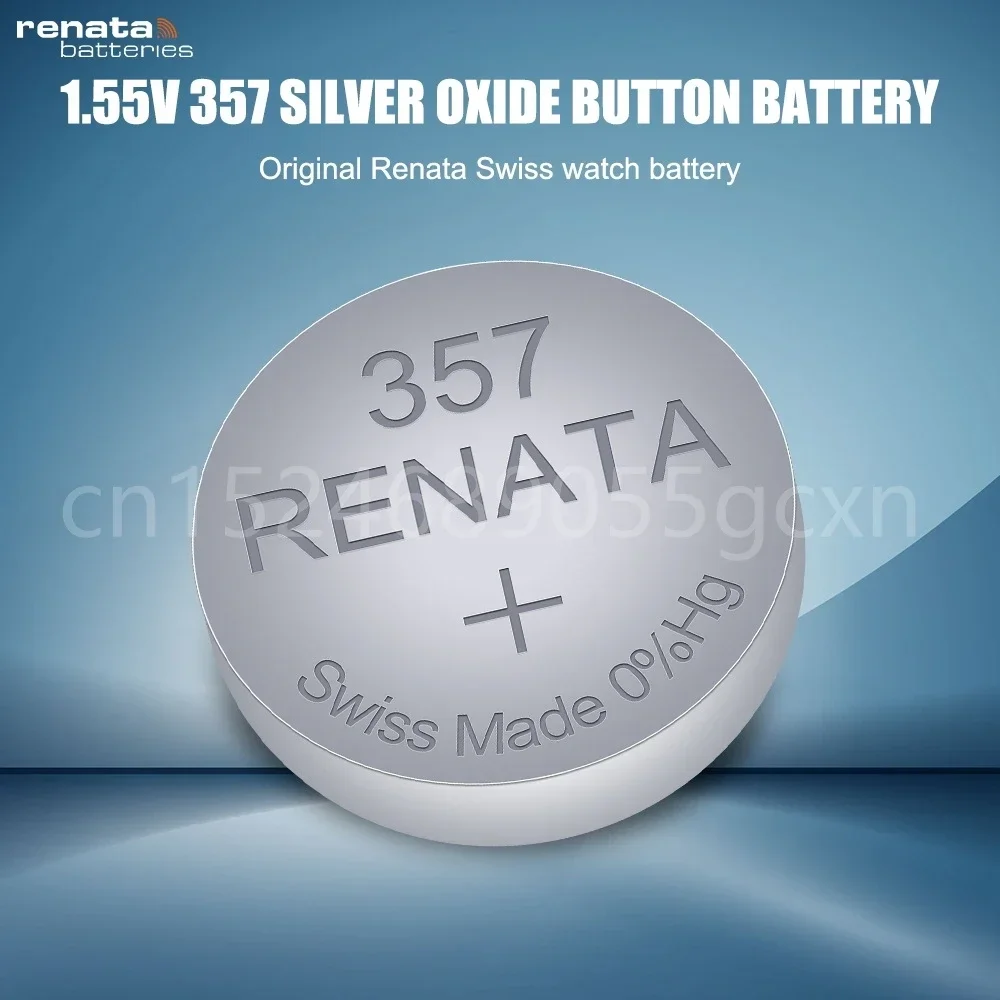 Renata 357 SR44W 303 AG13 1.55V Silver Oxide Button Battery for Watch Headphone Calculator Swiss Made