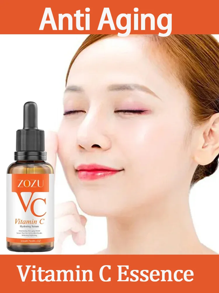 Vitamin C Anti Aging Wrinkle Facial Essence Spot Removal Chloasma Light Dark Spots Moisturizing Nourish Smooth Essence