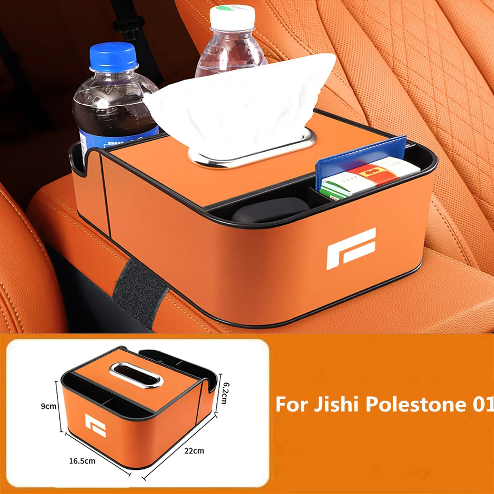 

Car Mounted Multifunctional Tissue Cup Storage Box Fit For BAIC JISHI Polestone 01 Rox 01 Armrest Box Storage Box Accessories