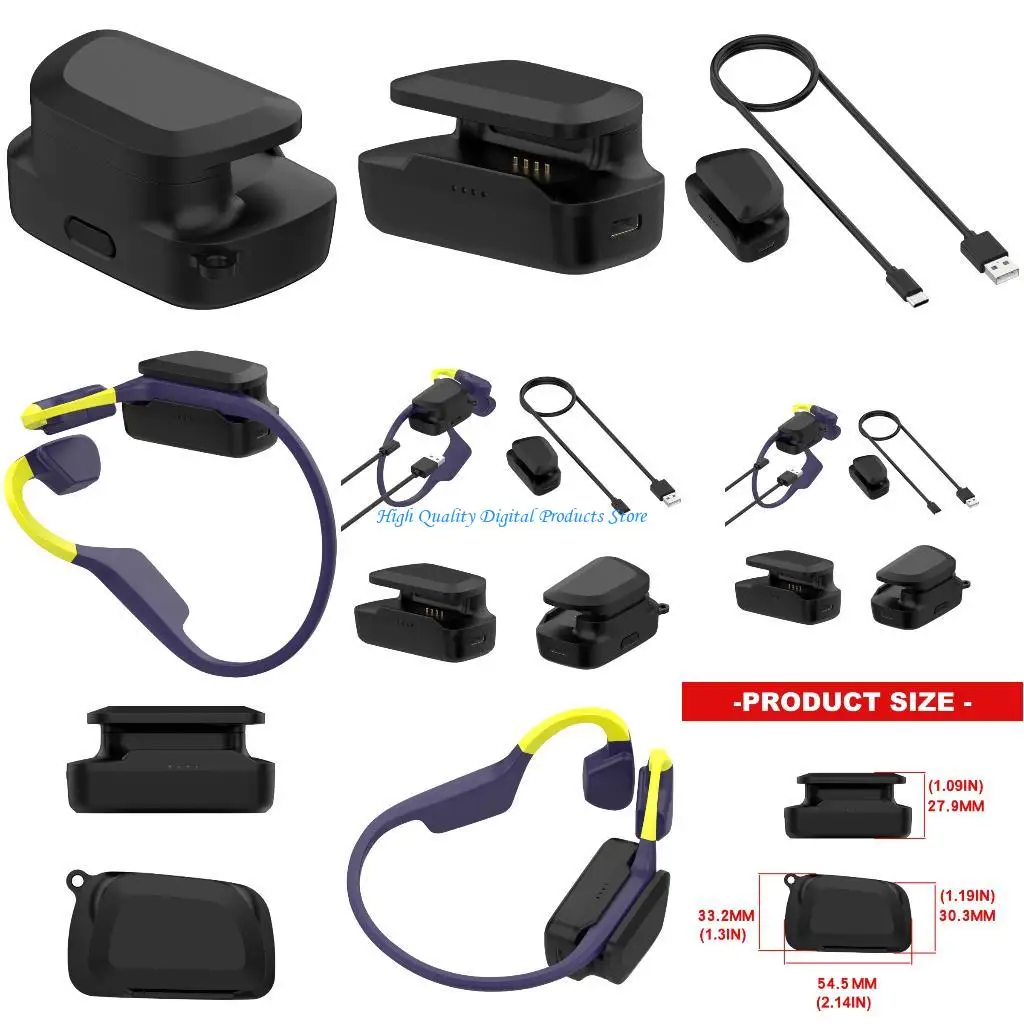 

U2JE Earphone Charging Case for AquaSwimming Bone Conductions Models Featuring Optimized Charging Port AntiScratch Surfaces